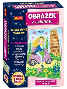 OBRAZEK Z CEKINÓW. PODRÓŻE MAŁE I DUŻE. WŁOCHY