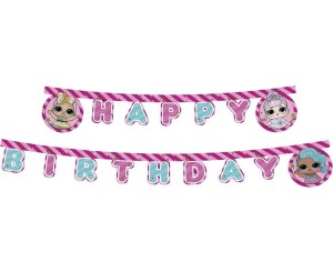 BANNER HAPPY BIRTHDAY LOL GLITTERATI 210CM