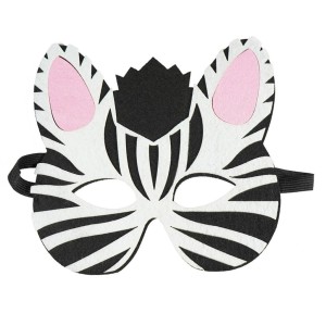 FILCOWA MASKA ZWIERZĄTKA - ZEBRA