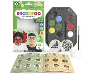 ZESTAW FARB DO MALOWANIA TWARZY SMOKI I DINOZAURY