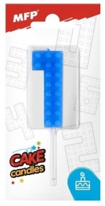 ŚWIECZKA KLOCKI CYFRA 1 NIEBIESKA