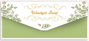 KARNET-KOPERTA WESOŁYCH ŚWIĄT