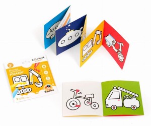 DŁUGIE RYSOWANKI 2+ KOLORUJĘ. POJAZDY