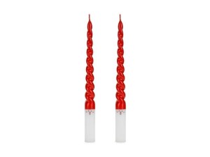 ŚWIECE STOŻKOWE MIKOŁAJ 25CM 2SZT