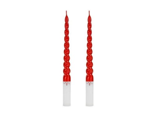 Świece stożkowe Mikołaj 25cm 2szt