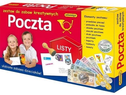 Poczta - Zestaw do zabaw kreatywnych, Adamigo