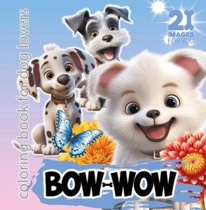 KOLOROWANKA 160X160 BOW-WOW NIEBIESKA