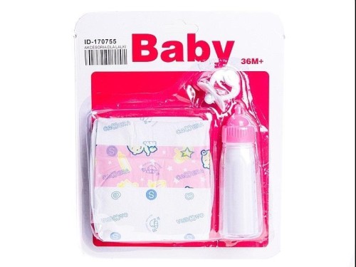 Zestaw dla lalek pieluszka i butelka, ADAR