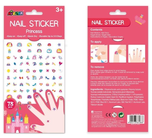 Naklejki na paznokcie - Księżniczka, Avenir