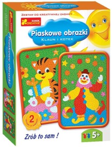 PIASKOWE OBRAZKI - KLAUN I KOTEK, RANOK-CREATIVE
