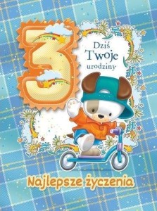 KARTKA OKOLICZNOŚCIOWA URODZINY 3 MF03