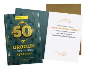 KARNET B6 URODZINY 50 MĘSKIE