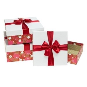 PUDEŁKO PREZENTOWE PUG-22152-KW 3SZT ROZETTE