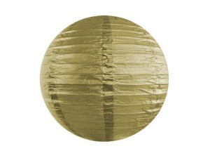 LAMPION PAPIEROWY ZŁOTY 25CM
