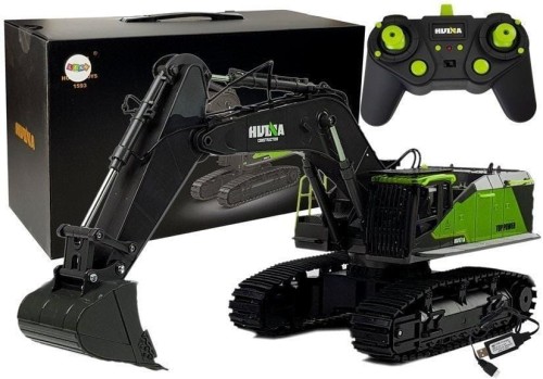 Koparka R/C zielona 1:14 HUINA, Leantoys