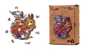 PUZZLE DREWNIANE EKO 47 LEŚNA WIEWIÓRKA A4