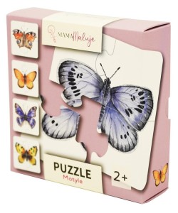 PUZZLE 4-ELEMENTOWE MOTYLE, MAMA MALUJE