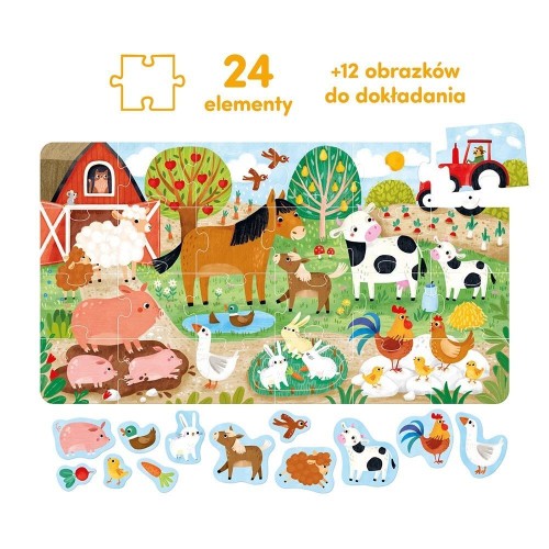 CzuCzu Wesołe puzzle Wieś 2+, Bright Junior Media