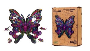 PUZZLE DREWNIANE EKO 103 KOLOROWY MOTYL A3