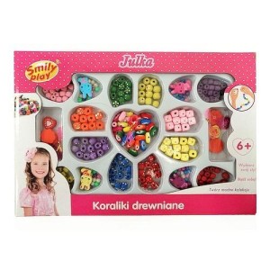 ZESTAW KORALIKÓW DREWNIANYCH, SMILY PLAY