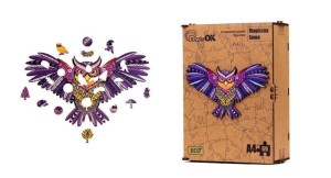 PUZZLE DREWNIANE EKO 69 MAGICZNA SOWA A4, PUZZLEOK