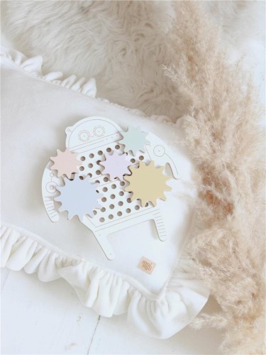 Robot Jojo Drewniana zabawka zręcz.Montessori