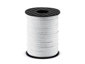 WSTĄŻKA PLASTIKOWA SREBRNY 5MM/225M