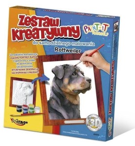 ZESTAW KREATYWNY DO MALOWANIA - ROTTWEILER