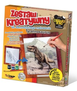 WYPUKŁA MALOWANKA  DINO - TYRANOZAURUS
