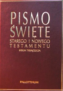 BIBLIA TYSIĄCLECIA - OPR. SKÓRZANA ZŁOTE TŁOCZENIA