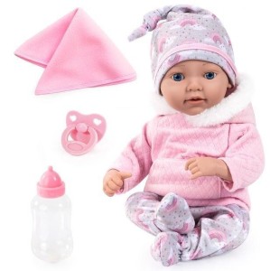 LALKA REBORN BABY 38CM Z AKCESORIAMI, BAYER DESIGN