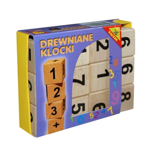Klocki drewniane cyferki, Baczek