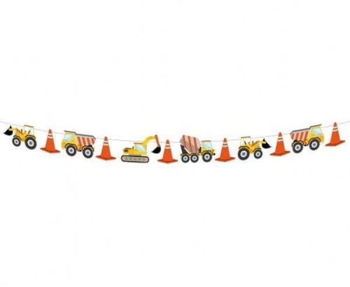 Girlanda papierowa Plac Budowy 360 cm