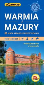 MAPA ATRAKCJI TUR. - WARMIA I MAZURY 1:225 000 W.3