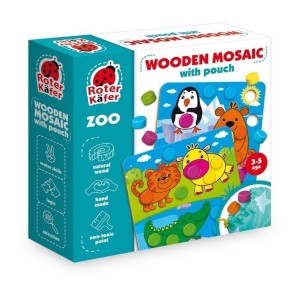 GRA EDUKACYJNA DREWNIANA MOZAIKA - ZOO