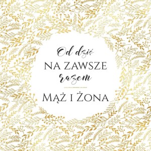 KARNET KWD Z BILECIKIEM HS ŚLUB ZŁOTY