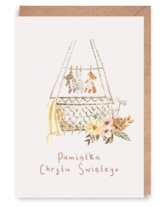 KARTKA OKOLICZNOŚCIOWA, EKO KOPERTA CHRZEST K168