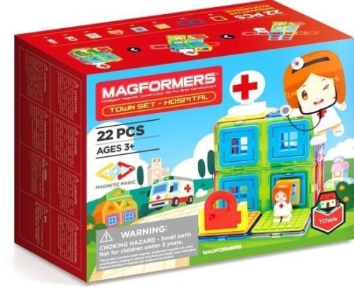 Magformers Town Set - szpital, Magformers