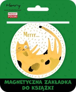 ZAKŁADKA MAGNETYCZNA KULKA 2 KOT ŻÓŁTY, HENRY