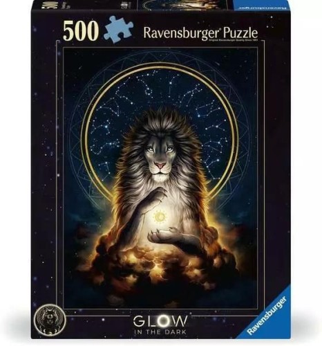 Puzzle 500 świecące - Lew, Ravensburger