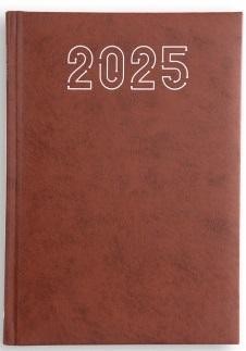 Kalendarz 2025 A5 standard brązowy
