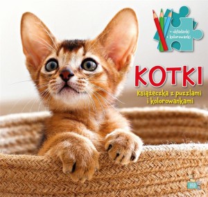 KSIĄŻECZKA Z PUZZLAMI I KOLOROWANKAMI KOTKI