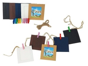 RAMKA NA ZDJĘCIA ZE SZNURKIEM I KLAMERKĄ 10SZT