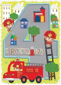 KARNET B6 URODZINY 4 - STRAŻ POŻARNA