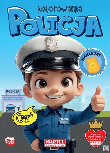 Kolorowanka Policja z naklejkami, Agata Niemirska