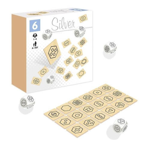 Kostki z piktogramami Silver ALEX, Silver