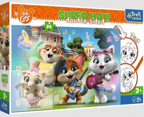 Puzzle 24 Super Maxi Radosne koty TREFL, Trefl