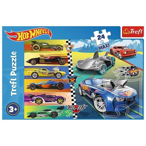 Puzzle 24 maxi Szybkie Hot Wheels TREFL, Trefl