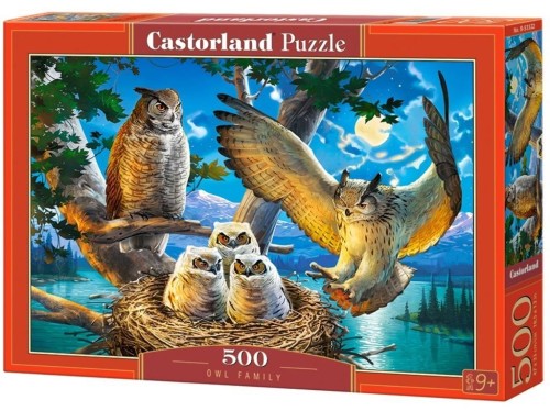 Puzzle 500 Owl Family CASTOR, Castorland