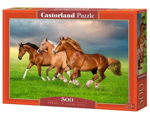 Puzzle 500 Horses in Spring Rush, Castorland